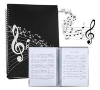 Carpeta A4 de Plástico para Partituras con 40 Páginas, Resistente al Agua, Soporte de Música