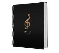 Carpeta A4 para archivos de música, carpeta para partituras tamaño A4, carpetas de piano, 50 compartimentos/100 páginas, carpeta portadocumentos de plástico, para músicos y músicos