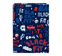 Carpeta A4 Safta Blackfit8 Letters con 3 Solapas y Cierre de Gomas