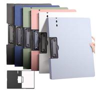 Carpeta A4 sin perforaciones con abrazadera de acción de resorte, clips fuertes, carpeta de archivos, oficina, comercial, escuela, documentos, carpetas con clip para tamaño carta o A4, paquete de 6