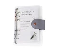 Carpeta A6 - Cuaderno transparente de 6 anillas para tomar notas eficiente, planificador duradero con diseño expandible, seguimiento de horarios para fitness, vacaciones, estudio, hogar, oficina, 5.12