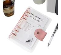 Carpeta A6 recargable - Cuaderno transparente de 6 anillas para viajeros | Bloc de notas anual para salud, hábitos mentales, tareas, ejercicio, limpieza del hogar, cumpleaños, vacaciones,