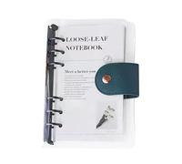 Carpeta A6 recargable - Planificador de presupuesto transparente de 6 anillos | Bloc de notas anual para entrenamiento, ejercicio, viajes, estudio, cumpleaños, oficina en casa, lectura mental, hábito