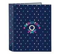 Carpeta Archivador BENETTON Drop, Folio 4 Anillas 40 mm.