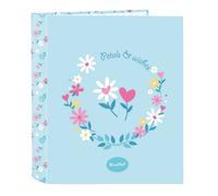Safta BLACKFIT8 PÉTALOS - Carpeta Folio 4 Anillas, Ideal para Niños de Diferentes Edades, Cómoda y Versátil, Calidad y Resistencia, 27x6x33 cm