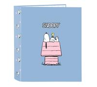 Carpeta Archivador SNOOPY Blue Pink, Folio 4 Anillas 40 mm.