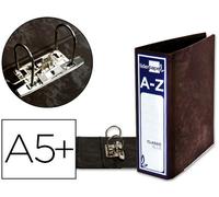 Carpeta Archivadora Clásica Azul Cartón Forrado Bajo Gaspeada Negra