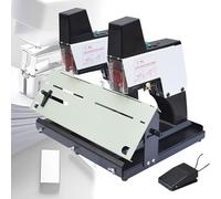 Carpeta automática de sillín, grapadora eléctrica de escritorio para costura plana A3, máquina de encuadernación de libros resistente con protección contra atascos para uso en oficina y escuela
