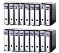 Carpeta AZ Organizadora Premium A-Z con Caja Elegante en Negro Jaspeado - Perfecto para Formato Folio, Ancho 75 mm - Elegancia y Eficiencia en Tu Espacio de Trabajo (20)