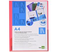 Carpeta liderpapel dossier dos bolsas canguro 45680 polipropileno din a4 roja - KG01