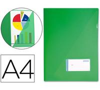CARPETA BEAUTONE DOSSIER UÑERO 44383 POLIPROPILENO DIN-A4 CONTARJETERO Y SOLAPA INTERIOR VERDE CAPACIDAD 20 HOJAS (10 unid.)