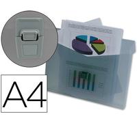 Carpeta beautone portadocumentos broche 34655 polipropileno din a4 gris -lomo ancho