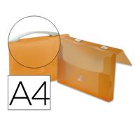 Carpeta Beautone Portadocumentos Broche Polipropileno Din A4 Naranja Transparente