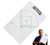 Carpeta Béisbol - Pizarra Blanca Borrable Doble Cara | Tabla Estrategia Entrenador Profesional | Panel Alineación Entrenamiento Portátil 14x9 Pulgadas Para Práctica Suave, Marcador PVC Impermeabl