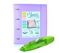 Carpeta & Block A4 BLUSH - REF. 43205-4 Anillas -100 hojas - 10 Separadores BLUSH - 80 Indicadores - by Office Box (Morado Blush + Corrector R10)