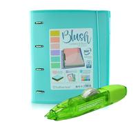 Carpeta & Block A4 BLUSH - REF. 43205-4 Anillas -100 hojas - 10 Separadores BLUSH - 80 Indicadores - by Office Box (Azul Blush + Corrector R10)