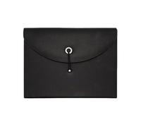 Carpeta Bolsa for documentos de piel sintética impermeable, 13 bolsillos con etiquetas, archivador expandible, maletín portátil multifuncional A4(Black)
