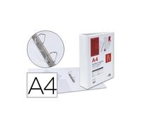 Carpeta canguro 2 anillas mixtas 40mm liderpapel a4 plastico blanca