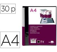 Carpeta Canguro 30 Bolsas Polipropileno Din A4 Negro Tapa Opaca Y Lomo Personalizable