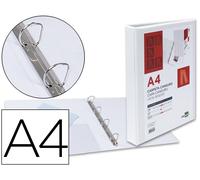 Carpeta canguro 4 anillas mixtas 16mm liderpapel a4 plastico blanca - KG41