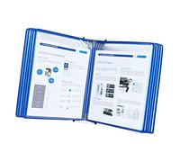 carpeta, Carpeta de pared con hojas sueltas, 10 paneles doble cara, soporte transparente for A4(Blue)