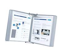 carpeta, Carpeta de pared con hojas sueltas, 10 paneles doble cara, soporte transparente for A4(Grey)