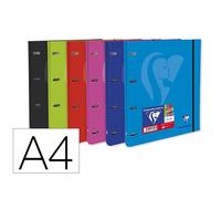 Carpeta Clairefontaine Mimesys 4 Anillas 20 Mm Carton Forrado Din A4 Con Recambio Colores Surtidos