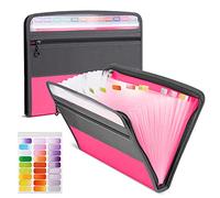 Carpeta Clasificadora, 13 Bolsillos Clasificador Documentos Acordeon, Portátil Extensible Organizador de Archivos A4 de Cremallera