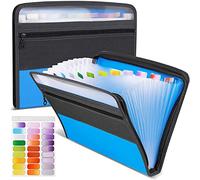 Carpeta Clasificadora, 13 Bolsillos Clasificador Documentos Acordeon, Portátil Extensible Organizador de Archivos A4 de Cremallera