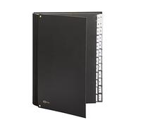 Carpeta Clasificadora Pardo con Fuelle Compacta Tarjeta Folio 24 Departam. Exhibición personal doble Negro