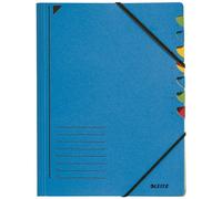 Carpeta clasificadora Leitz azul (7 pestañas)