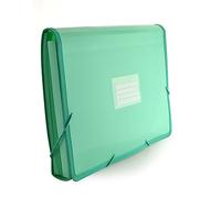 Carpeta Clasificadora PLUS - Apartado Especial Cuaderno, Identificador Frontal - 12 Divisiones, Cierre de Gomas, Laterales Reforzados, 80 Adhesivos indicadores- REF. 41311 - (Turquesa)