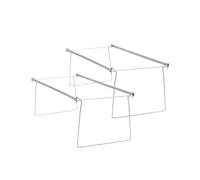 Carpeta colgante de acero Smead con marco, tama o carta, gris, longitud ajustable de 58 a 68 cm. Paquete de 2 (64872)