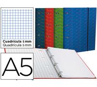 Carpeta Con Anillas Elásticas Con Recambio Din A4 120 Hojas 70Gr Cuadrado 5Mm 4 Anillas Redondas 20Mm