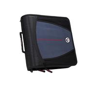 Carpeta con cremallera Case-it The Mighty Zip - Anillas de 7,6 cm - Carpeta expandible con 5 pesta as de color - M ltiples bolsillos - Capacidad