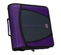 Carpeta con cremallera Case-it The Mighty Zip - Aros de 7,6 cm - Carpeta expandible con 5 pesta as de color - M ltiples bolsillos - Capacidad par