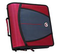 Carpeta con cremallera Case-it The Mighty Zip - Aros de 7,6 cm - Carpeta expandible con 5 pesta as de color - M ltiples bolsillos - Capacidad par