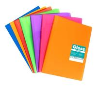 Carpeta Con Fundas Poliplás PP Translucido Cristal Semirígido Folio 10 Fundas Naranja Gloss Grafoplás
