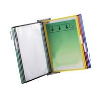 carpeta con páginas que se pasan, 10 bolsillos expositores, tamaño carta, metal de PVC duradero for exhibición y almacenamiento documentos A4 en la oficina/hogar