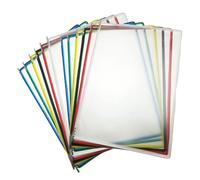 carpeta con páginas que se pasan, 10 Bolsillos Tamaño Carta de Metal y PVC, for Guardar Documentos A4 en la Oficina, Color