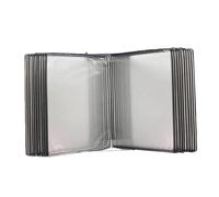 carpeta con páginas que se pasan, Expositor de Doble Cara PVC y Metal 20 Páginas, Tamaño Carta, for Exhibición en Taller Almacenamiento Documentos A4