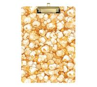 Carpeta con portapapeles tamaño A4 de 31,7 x 22,8 cm, portapapeles de plástico con clip de perfil bajo para trabajadores sociales, coaching, comercio, búsqueda, caricaturas, caramelo, palomitas de