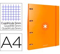 Carpeta Con Recambio Antartik Din A4 Cuadrado 5Mm Forrado 4 Anillas 25Mm Color Mostaza