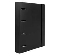 CARPETA CON RECAMBIO LIDERPAPEL A4 CUADRO 5MM 100 HOJAS 80G POLIPROPILENO 4 ANILLAS MIXTAS 25MM NEGRO