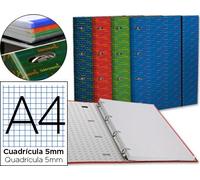 Carpeta con recambio liderpapel a4 cuadro 5mm forrada 4 anillas 20mm - BZ01