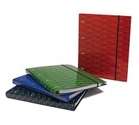 CARPETA CON RECAMBIO LIDERPAPEL A5 CUADRO 5MM FORRADA 4 ANILLAS 20MM