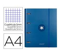 Carpeta de anillas Liderpapel din a4 de cartón de color azul