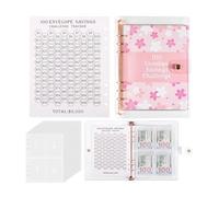 Carpeta de 100 sobres for ahorrar dinero, 25 hojas, libro planificador de presupuesto A5 con sobre en efectivo for ahorrar $5,050 for presupuestar dinero