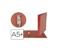 Carpeta de 2 anillas 25mm redondas liderpapel cuarto carton cuero