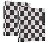 Carpeta de 3 anillas, 2 unidades, color negro y blanco, carpeta clásica de anillas en D con portapapeles, carpetas grandes de 3 anillos para escuela, universidad, oficina